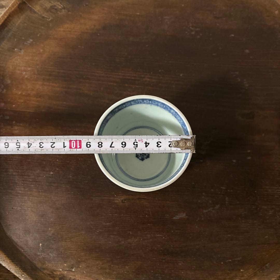古伊万里色絵蕎麦猪口　1点　江戸時代　アンティーク　白磁　酒器　盃　湯呑検:李朝