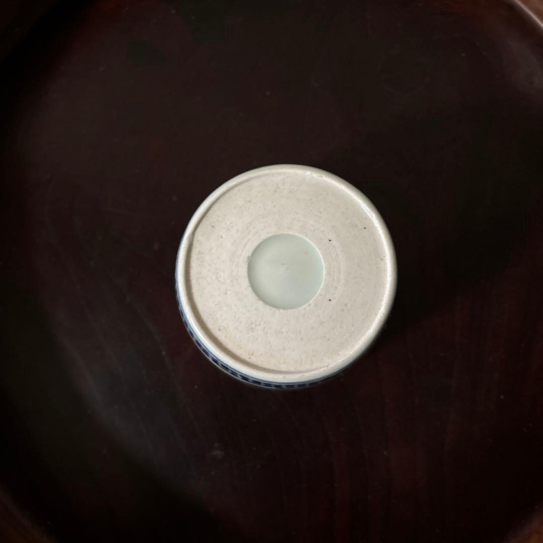 古伊万里色絵蕎麦猪口　1点　江戸時代　アンティーク　白磁　酒器　盃　湯呑検:李朝