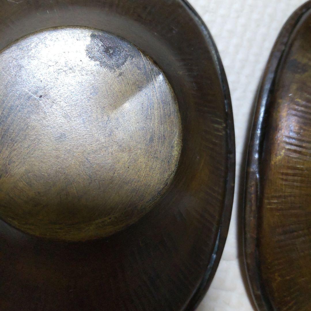 銅　茶托　茶道具　3種　宣徳銅茶托