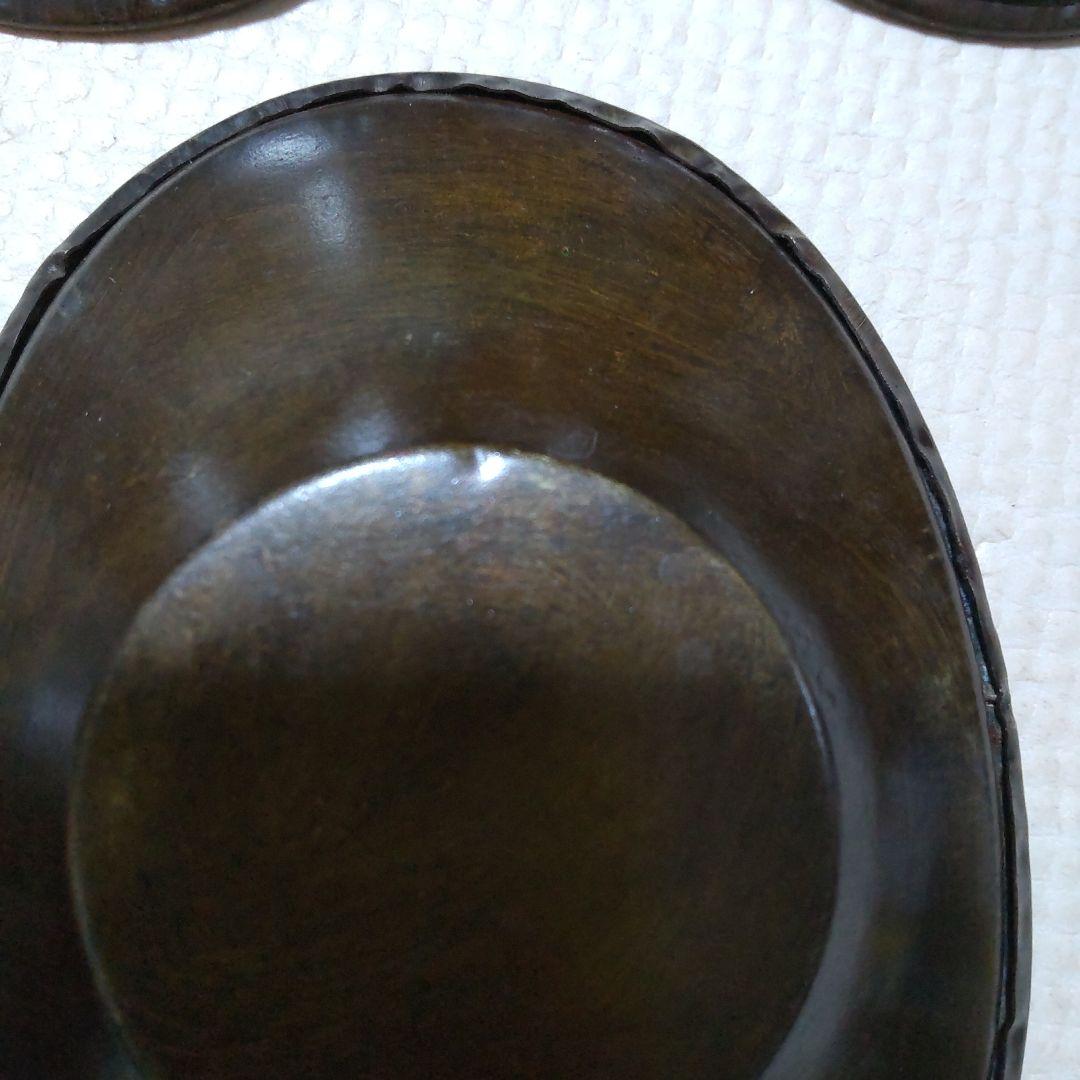 銅　茶托　茶道具　3種　宣徳銅茶托