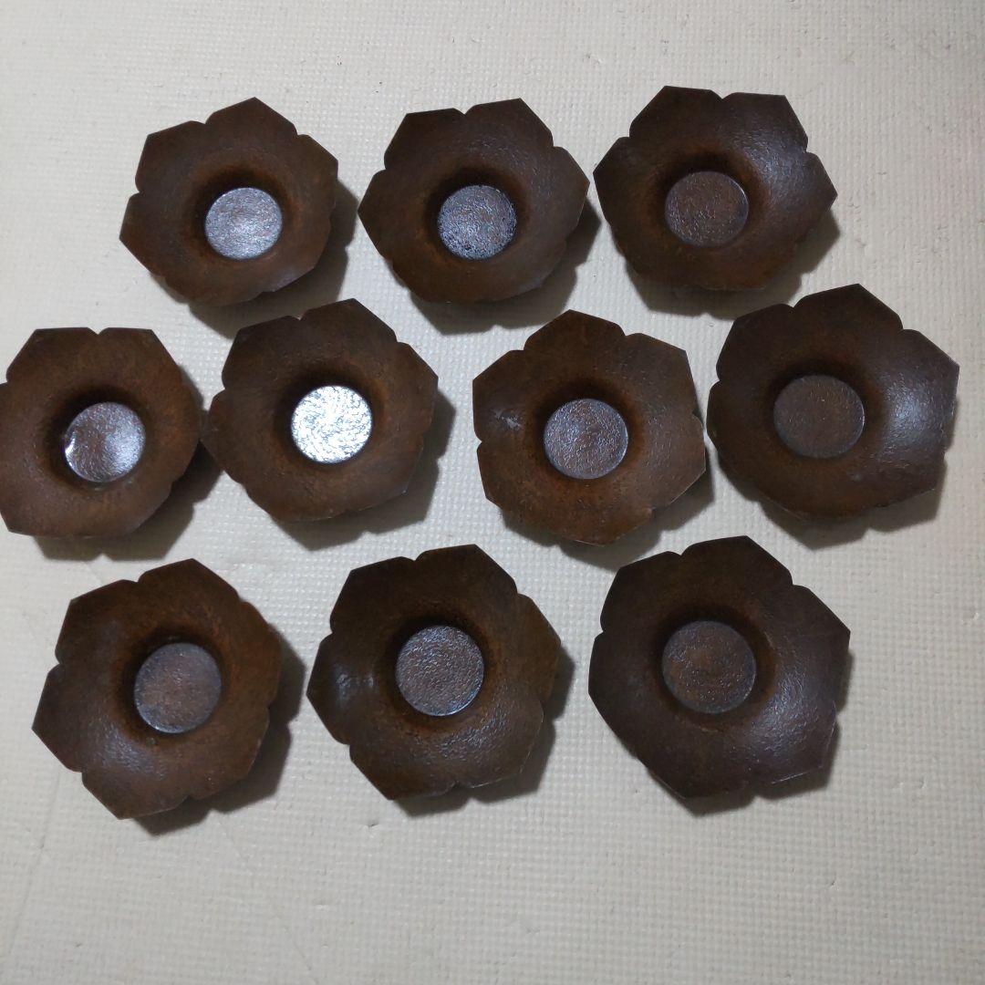 銅　茶托　茶道具　3種　宣徳銅茶托