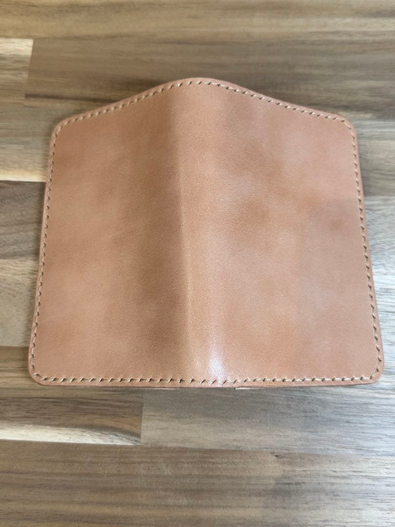 本革 栃木レザー ミドルウォレット 二つ折り財布 ハンドメイド エイジングが魅力