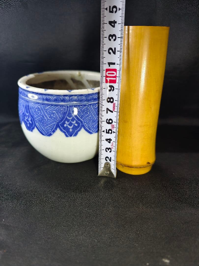 紫檀煙草盆 古材唐木 透かし彫り骨董 香道具 茶道具 古美術 染付香鉢蔵出し美品