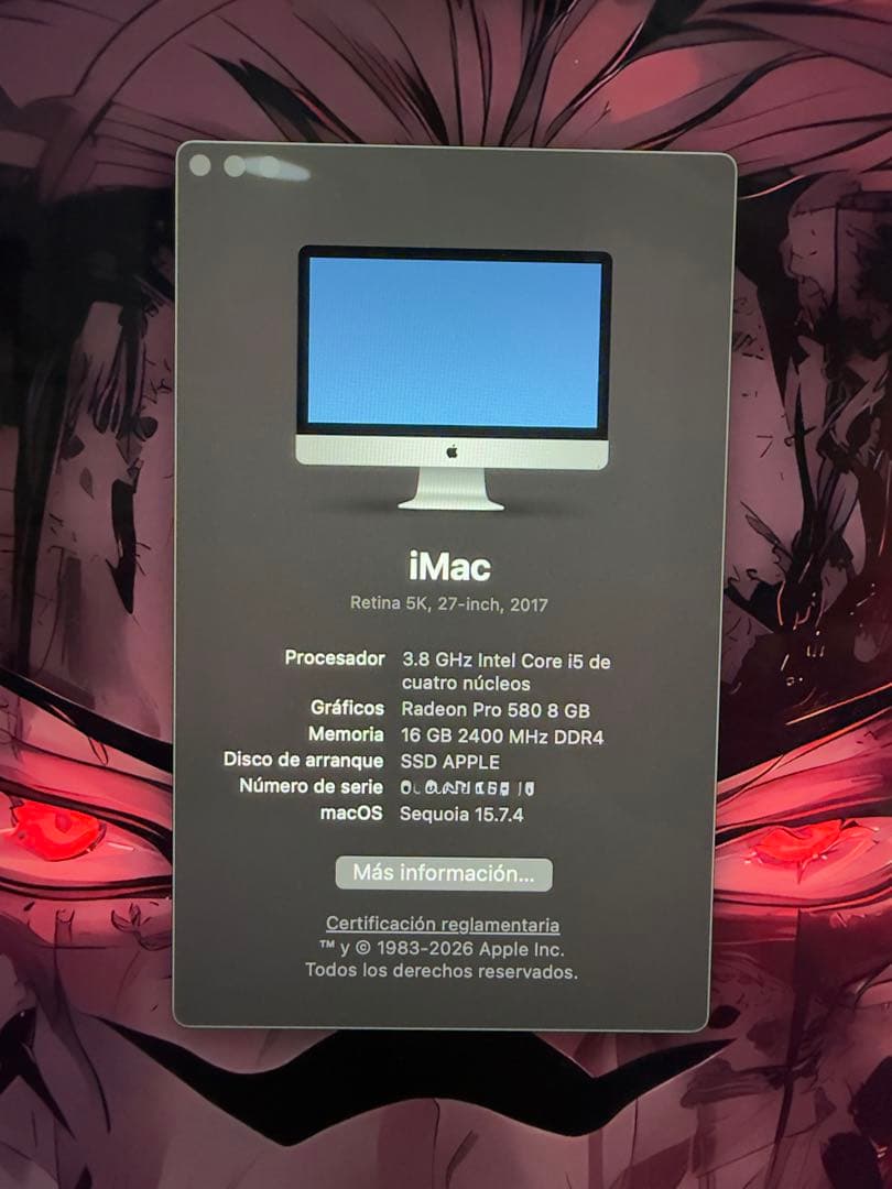 Macデスクトップ iMac 27inch 2017/8GB VRAM/SSD+6TB HDD/5K
