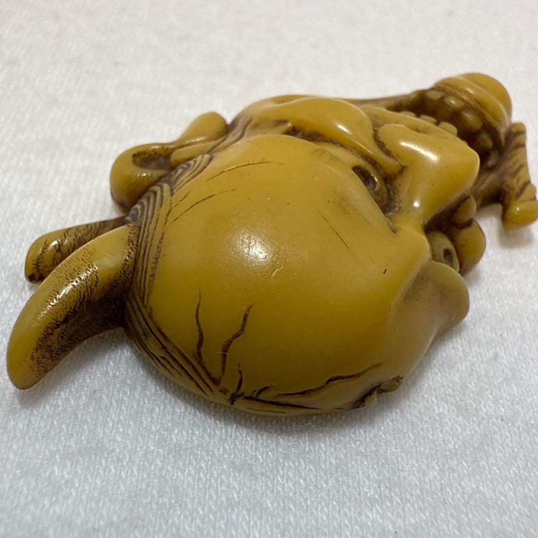 玉民 作 作家物 在銘 根付 天然素材 般若 能面 古美術品 骨董品