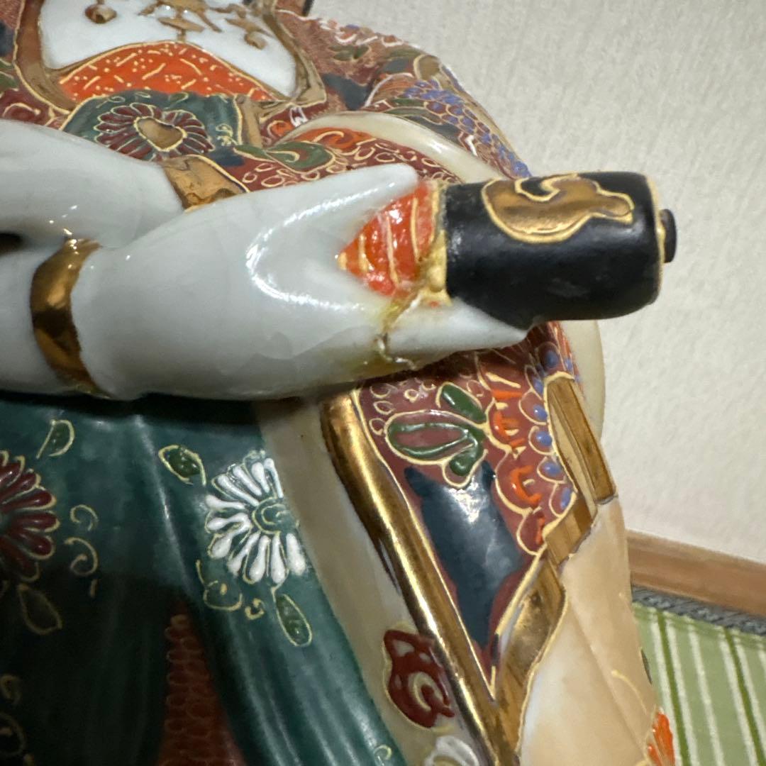 九谷焼　観音様　菩薩　神様　女神　骨董品　工芸品　置物　仏壇　仏具　51cm