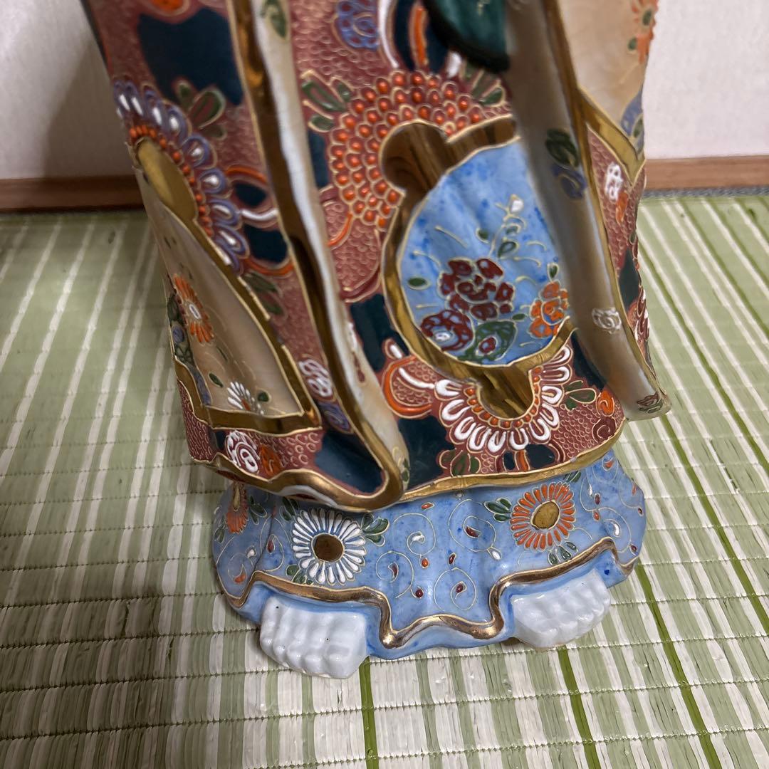 九谷焼　観音様　菩薩　神様　女神　骨董品　工芸品　置物　仏壇　仏具　51cm