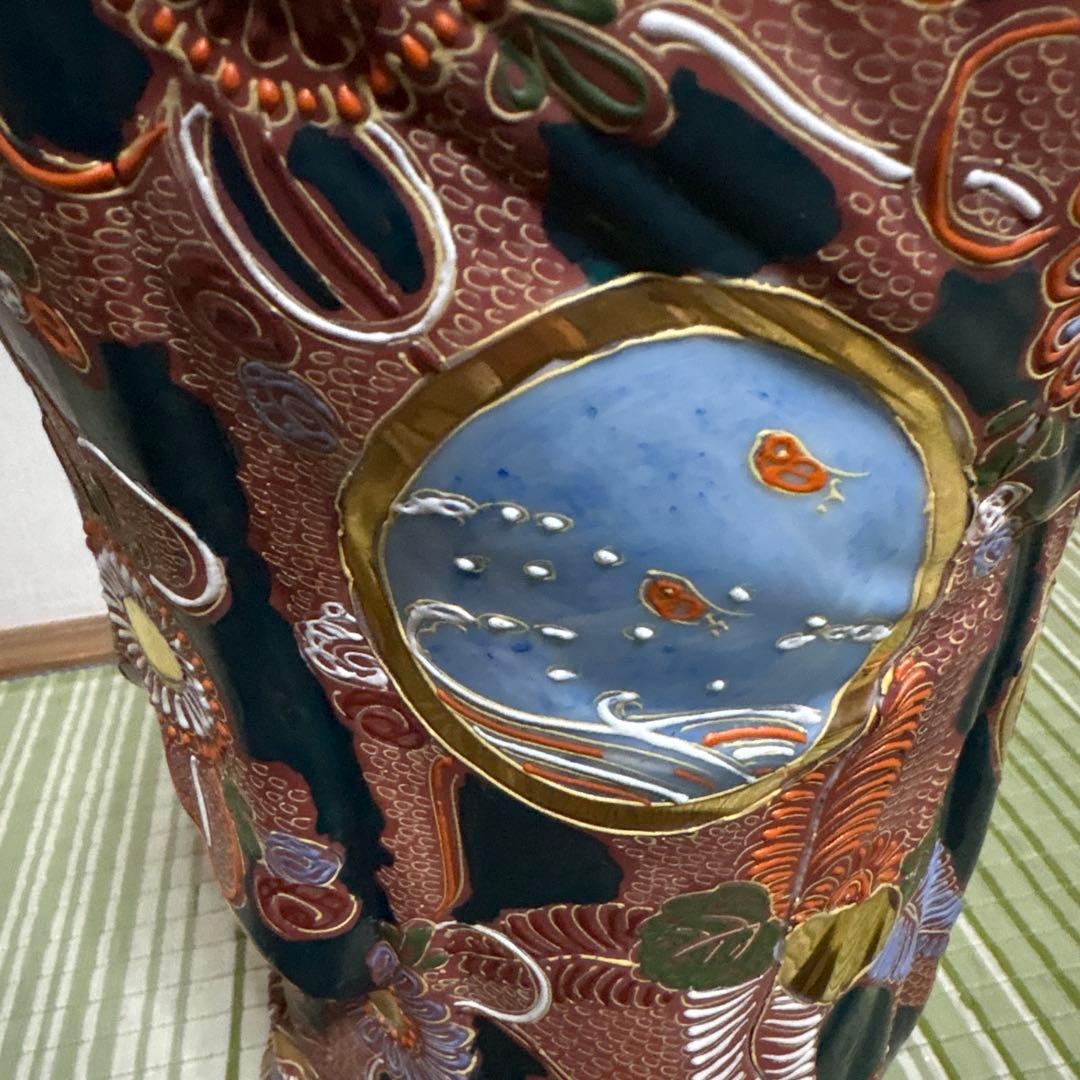 九谷焼　観音様　菩薩　神様　女神　骨董品　工芸品　置物　仏壇　仏具　51cm