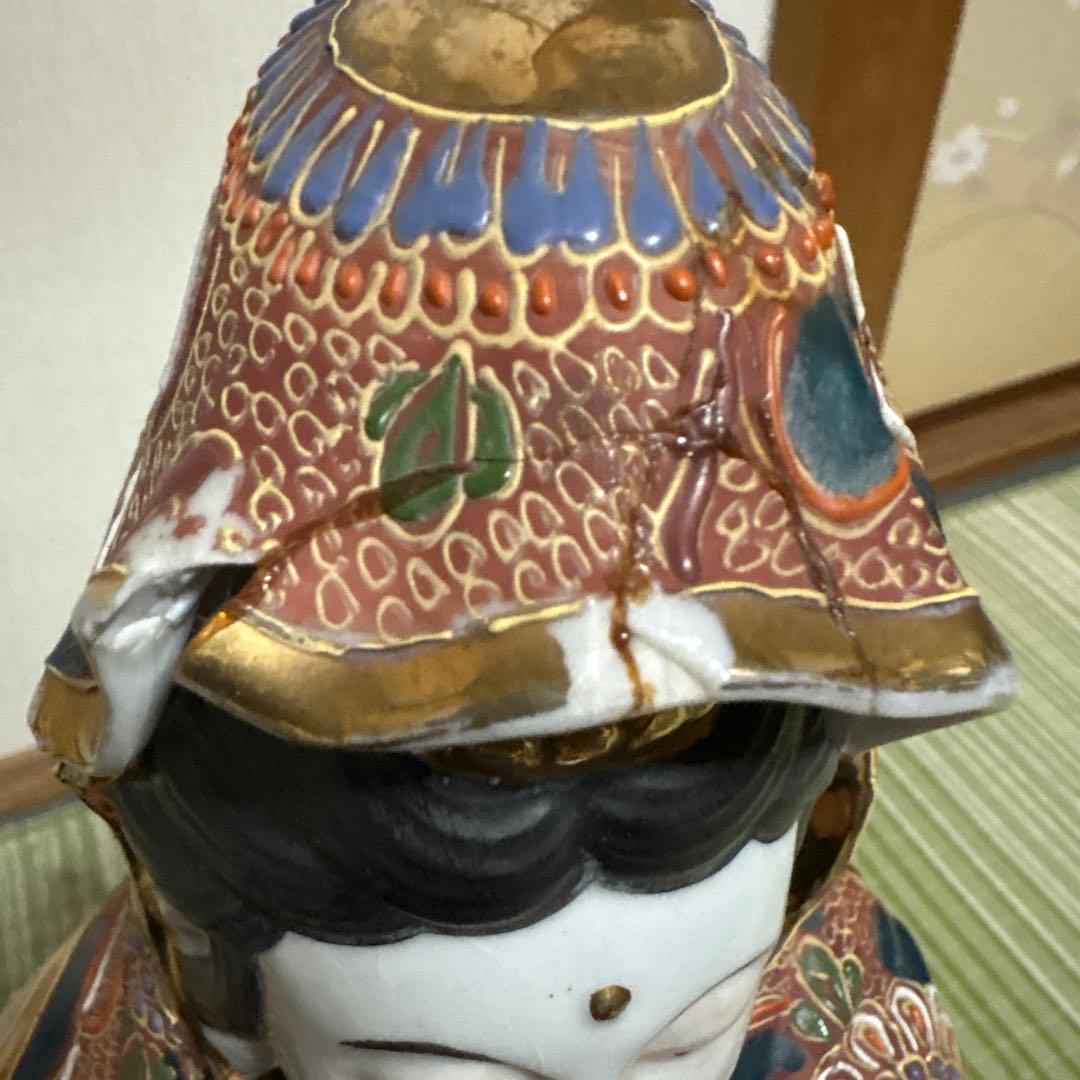 九谷焼　観音様　菩薩　神様　女神　骨董品　工芸品　置物　仏壇　仏具　51cm