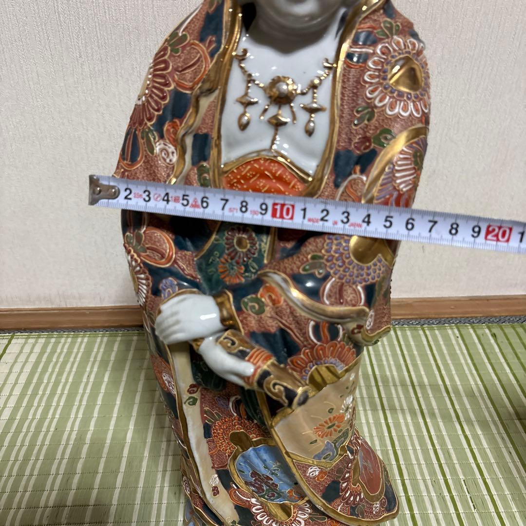 九谷焼　観音様　菩薩　神様　女神　骨董品　工芸品　置物　仏壇　仏具　51cm