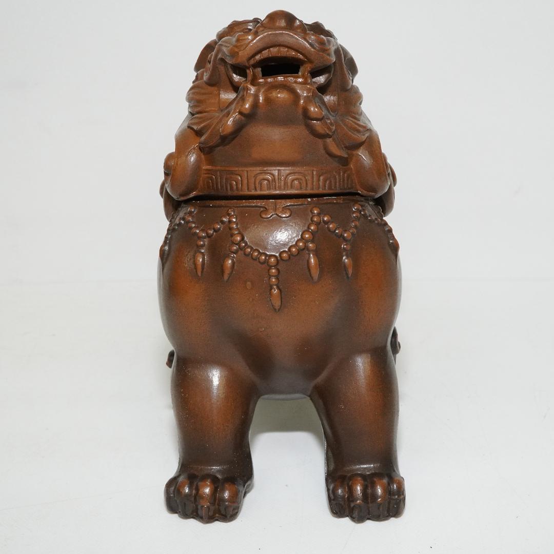 高岡銅器　正晴　獅子　香炉　台付き