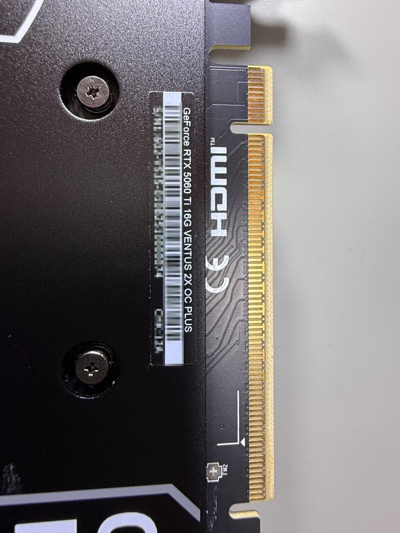グラフィックボード・グラボ・ビデオカード MSI RTX 5060 Ti 16G VENTUS 2X OC PLUS
