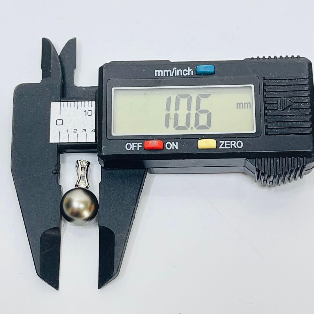 黒蝶真珠ダイヤモンドpt900ペンダントトップ
