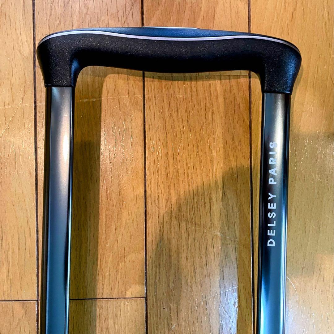S美品デルセー アクセレイトスーツケースキャリーカートメタリック機内持ち込み可能