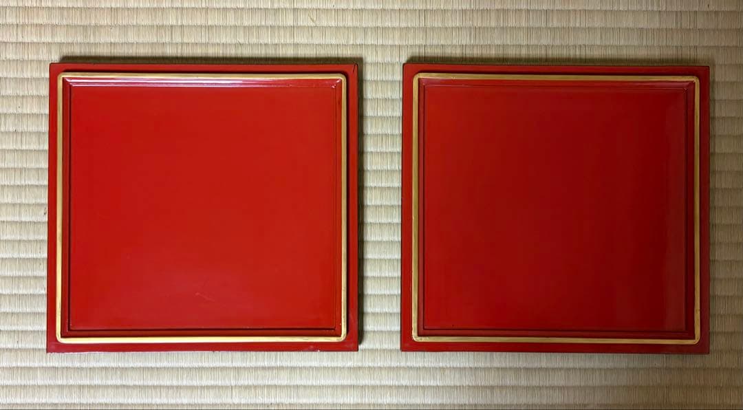 輪島塗　金蒔絵の美しい段重　替え蓋付き