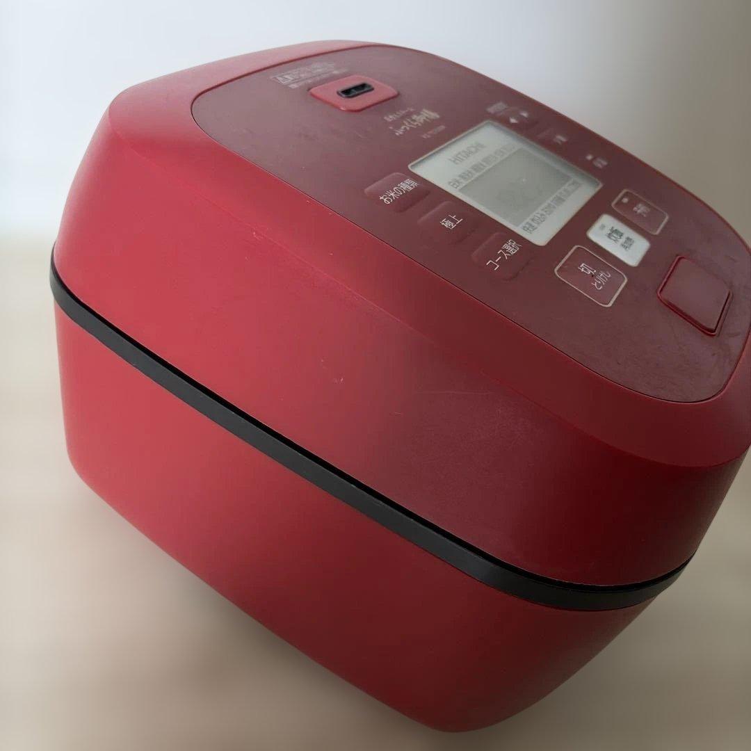 良品　日立　IHジャー炊飯器　5.5合　圧力&スチーム　ふっくら御膳　赤