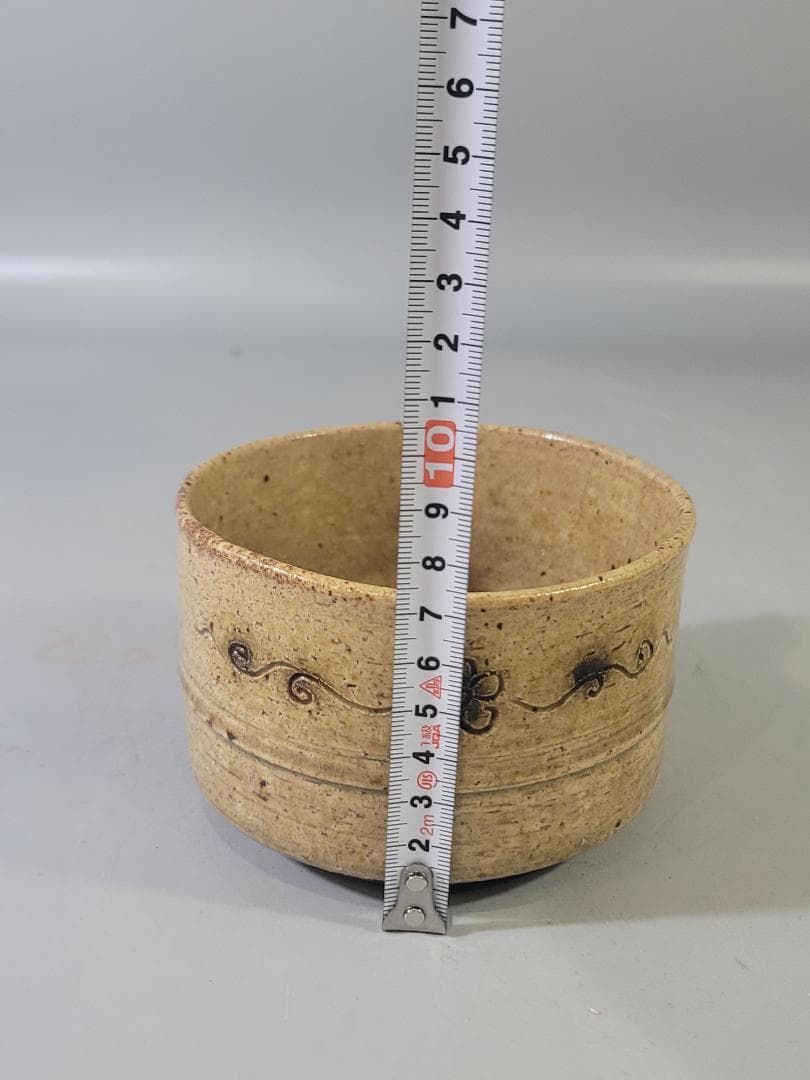 茶道具 黄瀬戸 筒茶碗 時代物 PR002