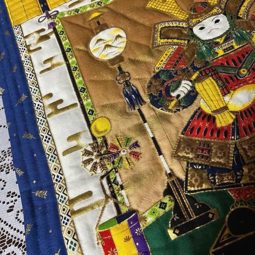 端午の節句パネル生地タペストリー　パッチワークキルト　ハンドメイド