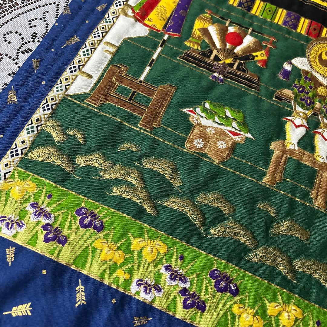 端午の節句パネル生地タペストリー　パッチワークキルト　ハンドメイド