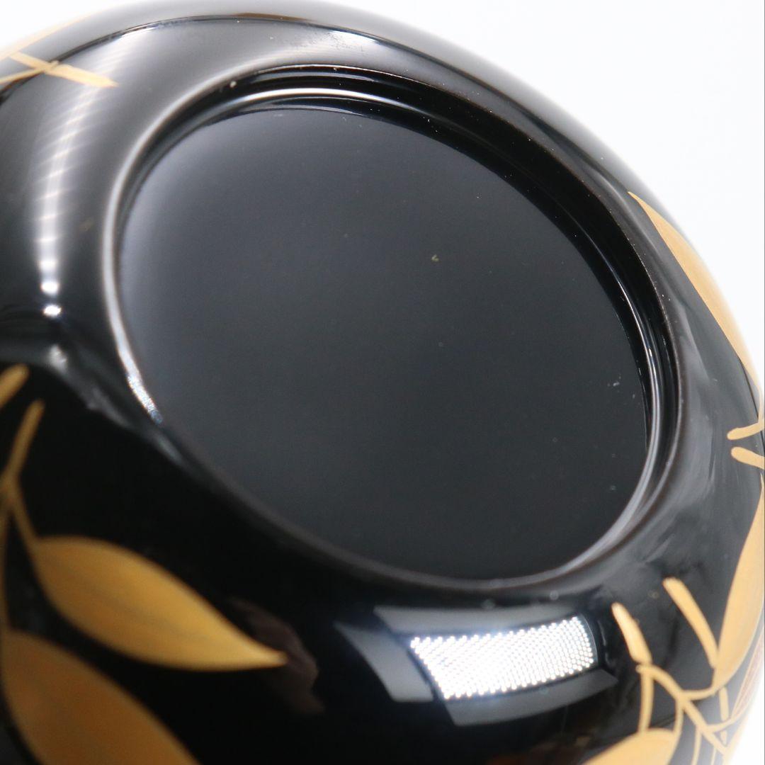 中村宗悦作 笹露蒔絵 中棗 薄茶器 茶道具 共箱　共布　V1052