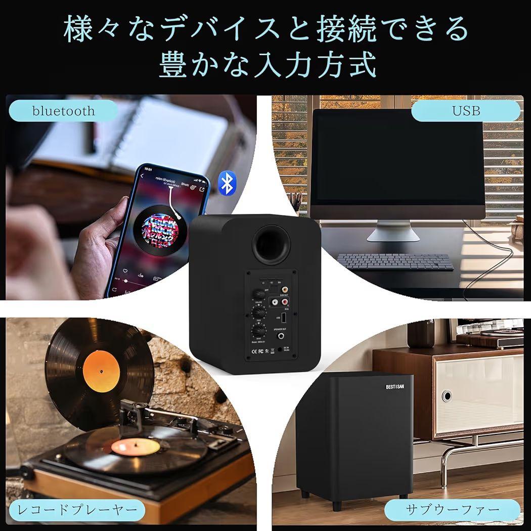 BESTISAN SD01 ブックシェルフスピーカー 2ch 最大40W
