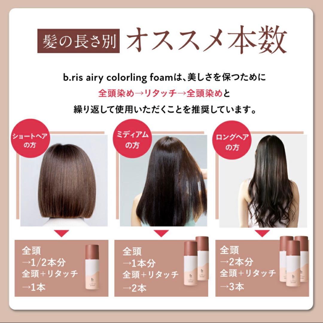 b.ris airy coloring foam ダークブラウン 2個セット