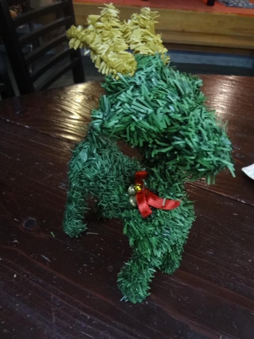 トナカイ　２匹セット●モコモコトナカイオブジェ・クリスマスガーデン