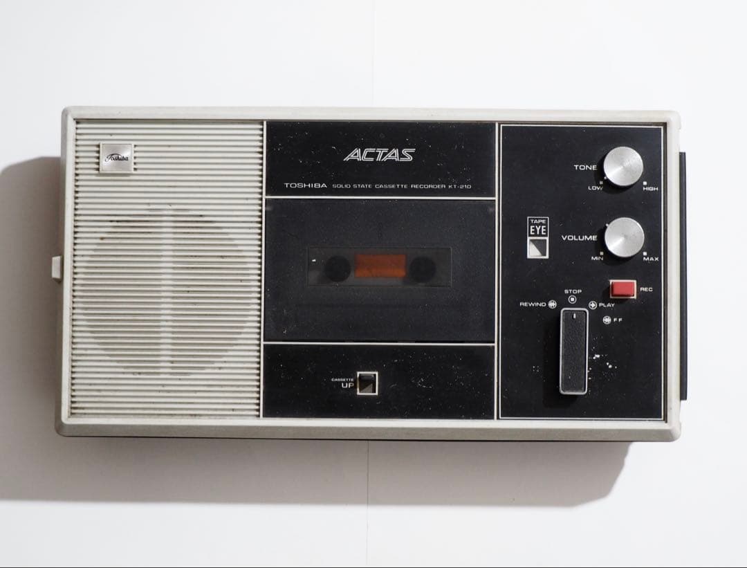 当時物　東芝　カセットテープレコーダー　ACTAS KT-210　ジャンク品扱い