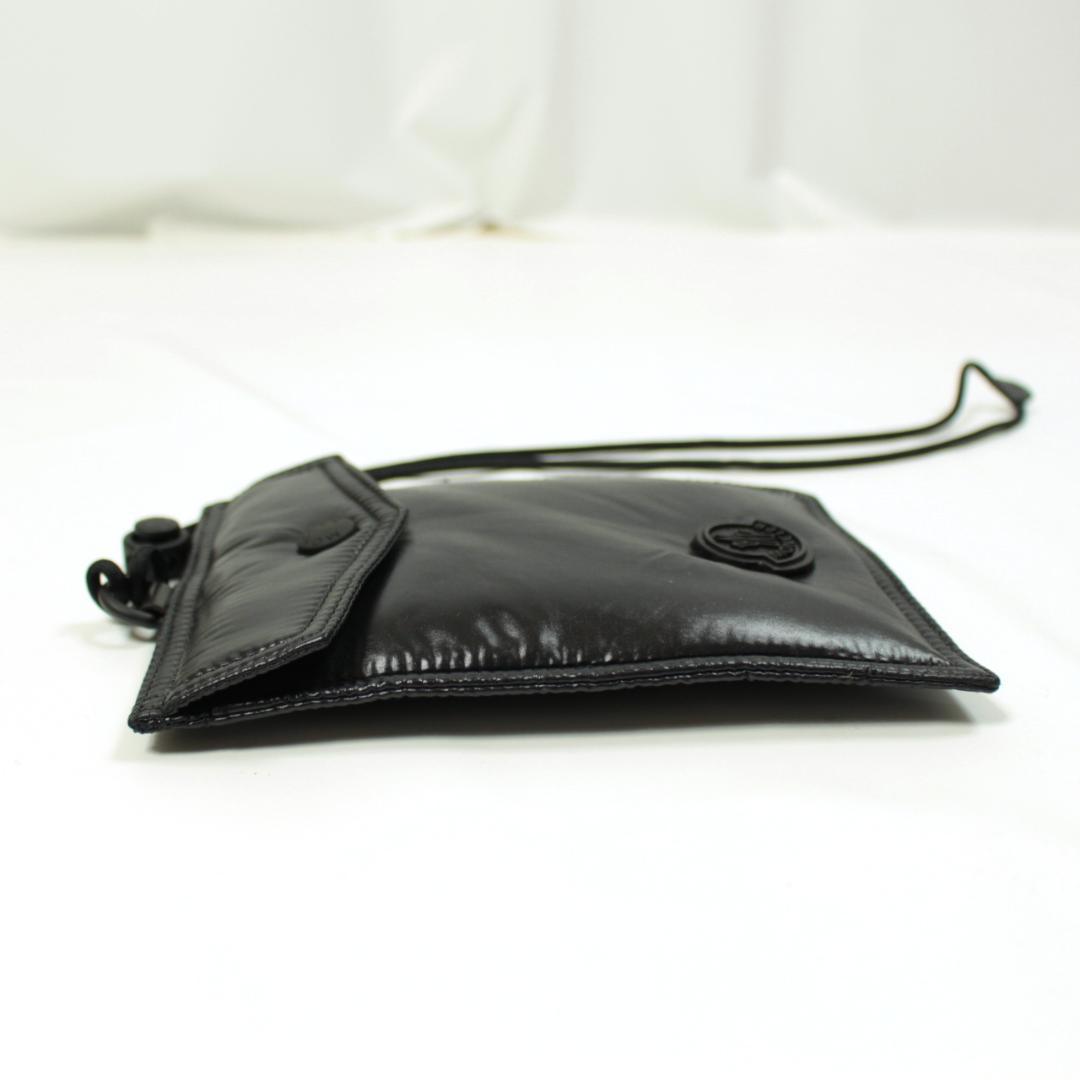 MONCLER　スマートフォンポーチ　スマホケース　シャイニーナイロン　ブラック