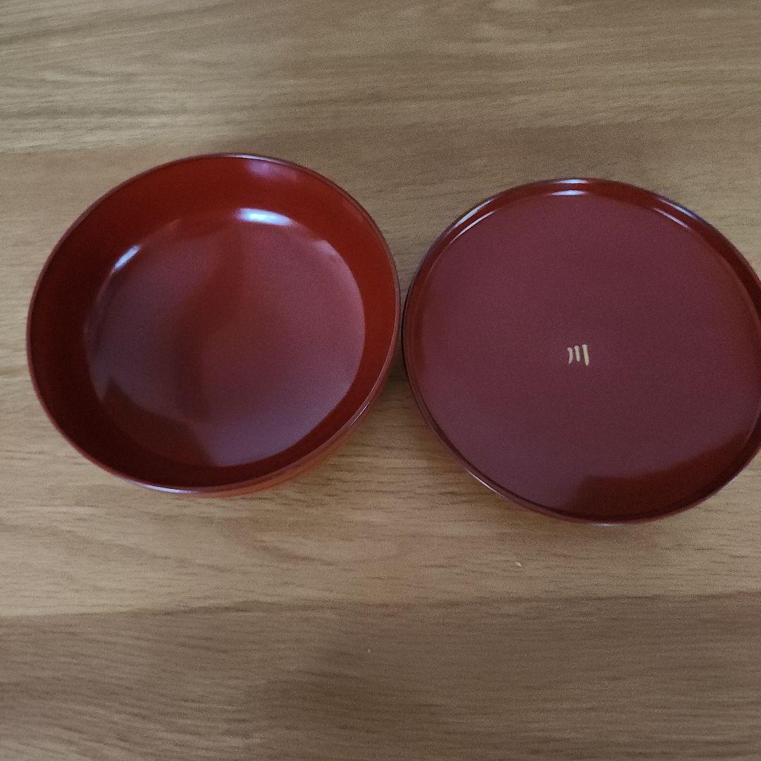 輪島塗　お膳セット　×　2　脚付き膳　蓋付きお椀4個と椿皿　２組