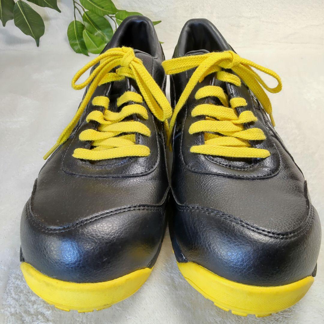 【良品】ASICS/アシックス/安全靴/黒/黄色/27.0cm