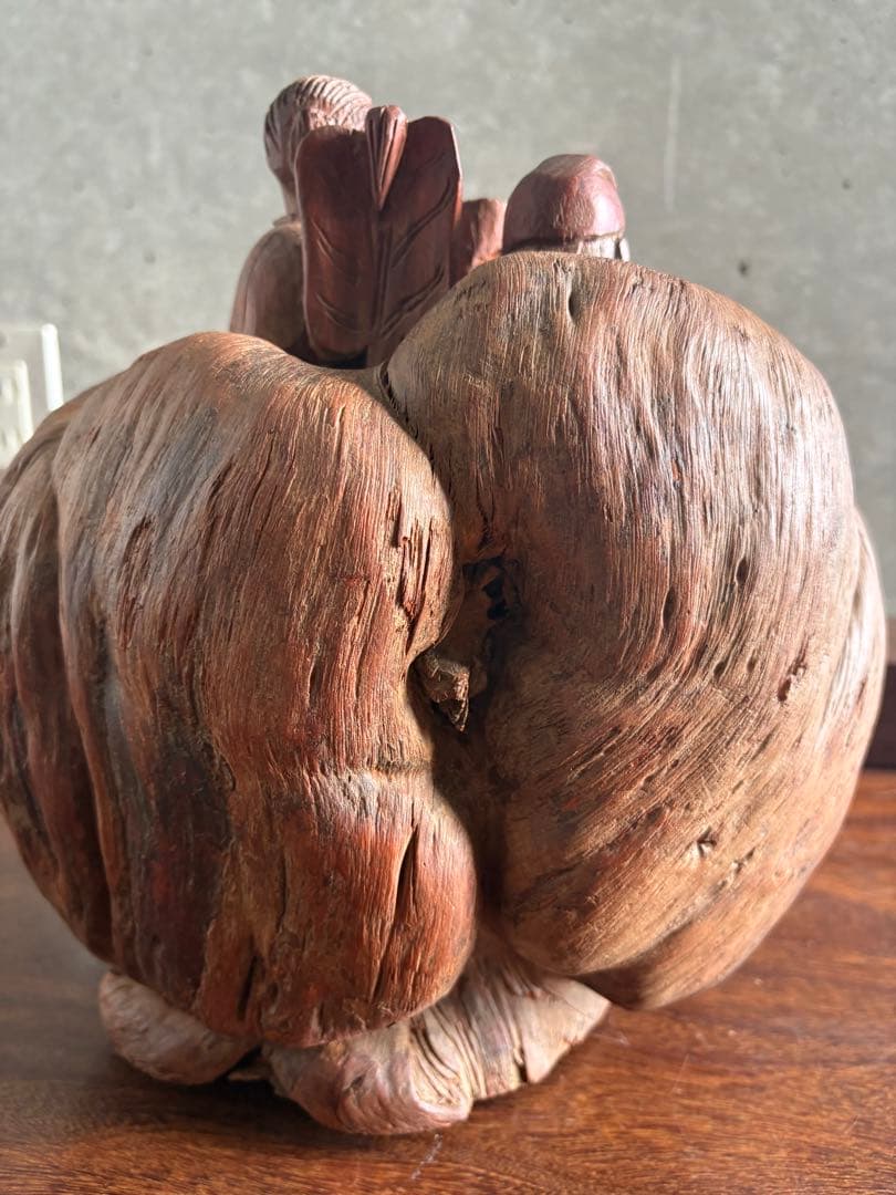 一木造り　 置物　 高さ28cm 重さ5.6kg 木彫 彫刻 インテリア