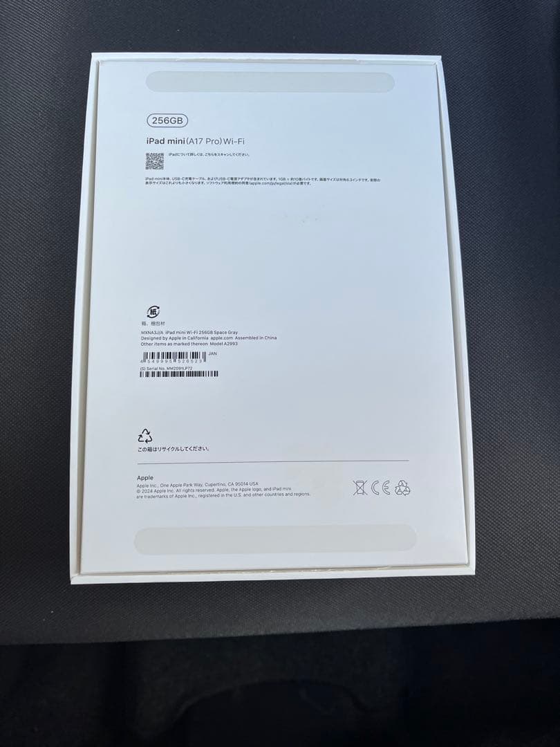 iPadmini A17Pro 第7世代 Wi-Fi 256GB スペースグレイ