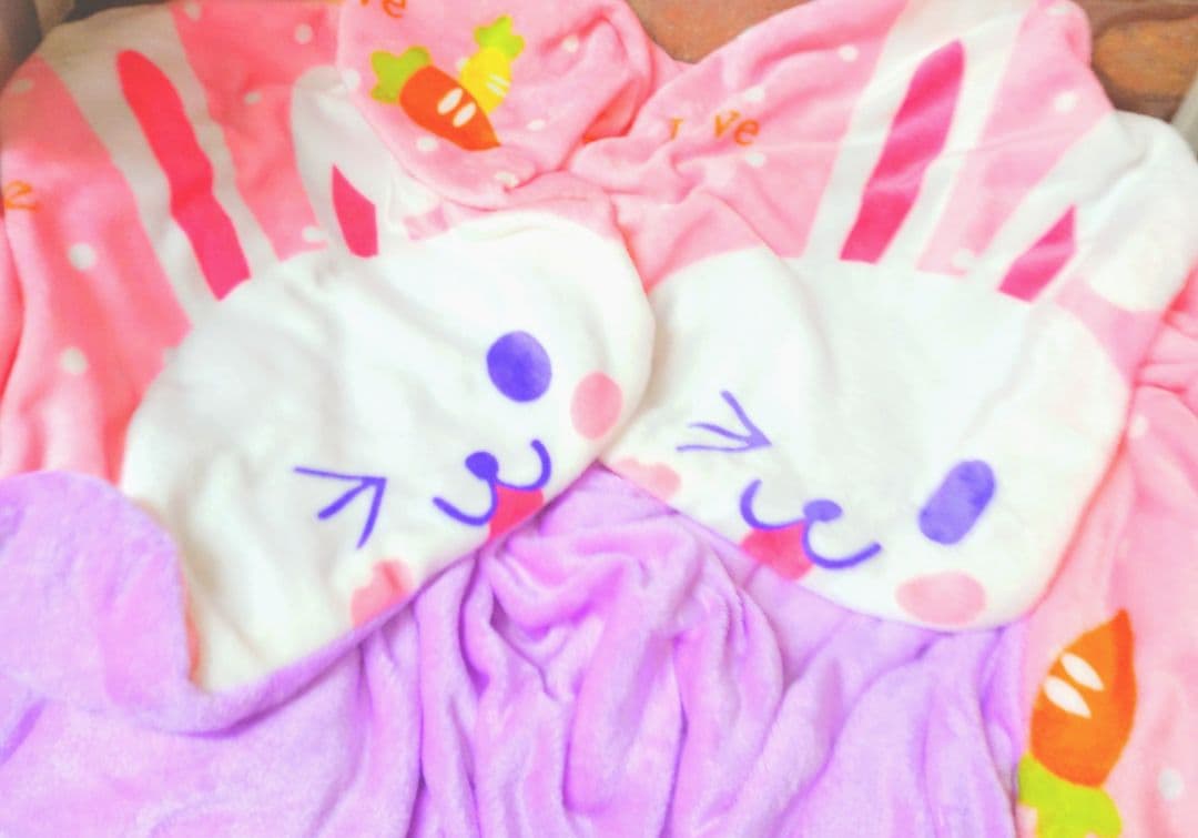 専用⭐みかん❤超トロふわ❤ダブルサイズお布団＊ボアケット♥うさぎ