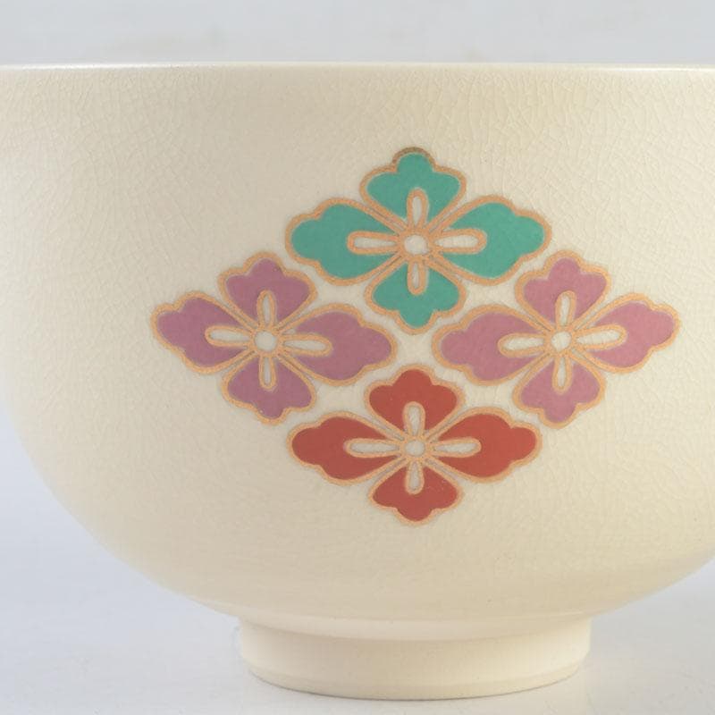 茶道具　京焼　加賀瑞山造　色絵金彩　花文　数茶碗　五客　N　9937