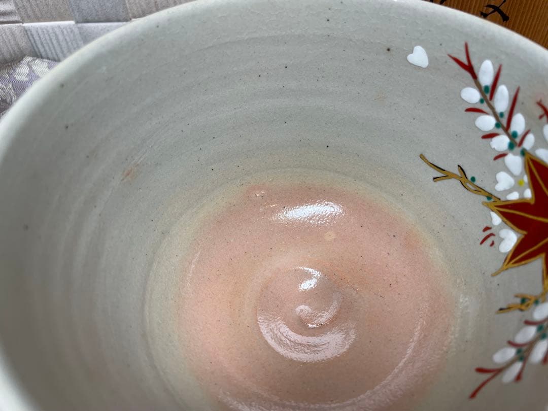 **お値下げ**【茶道】茶碗　乾山写　雲錦文　紫雲造