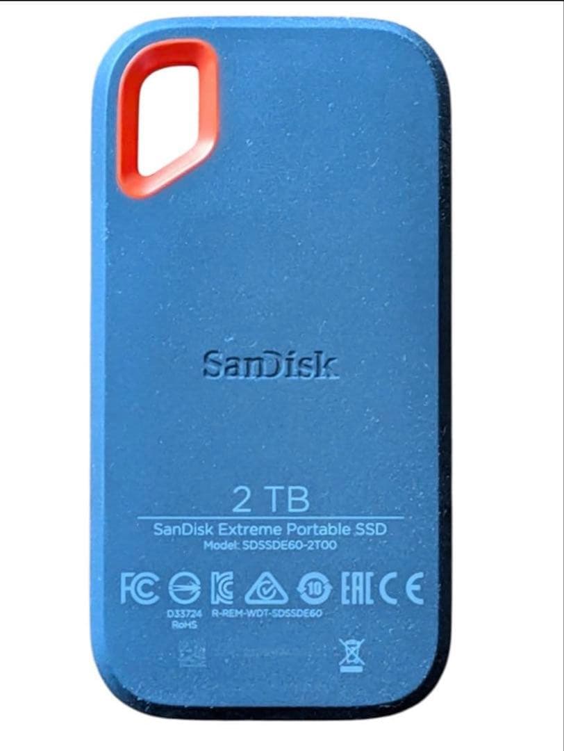SanDisk Extreme ポータブルSSD 2TB正常判定99%