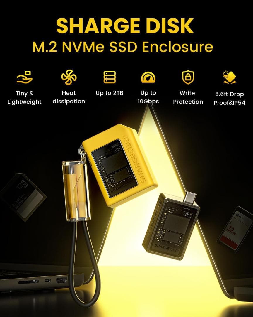 新品未開封 SHARGE DISK M.2 NVMe SSD エンクロージャー