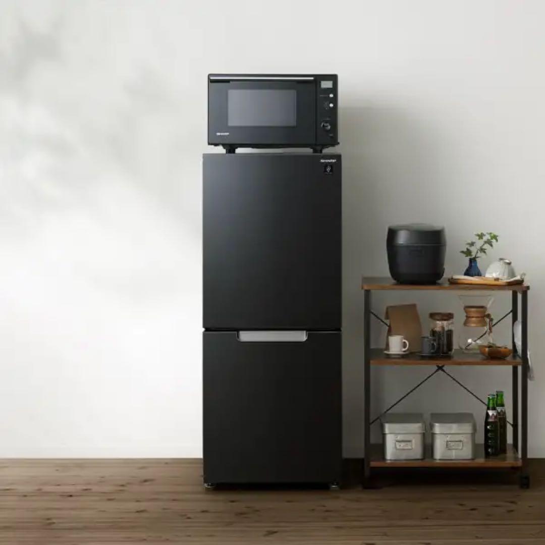 SHARP ノンフロン冷凍冷蔵庫SUJ-GD15H-B 黒 一人暮らし用