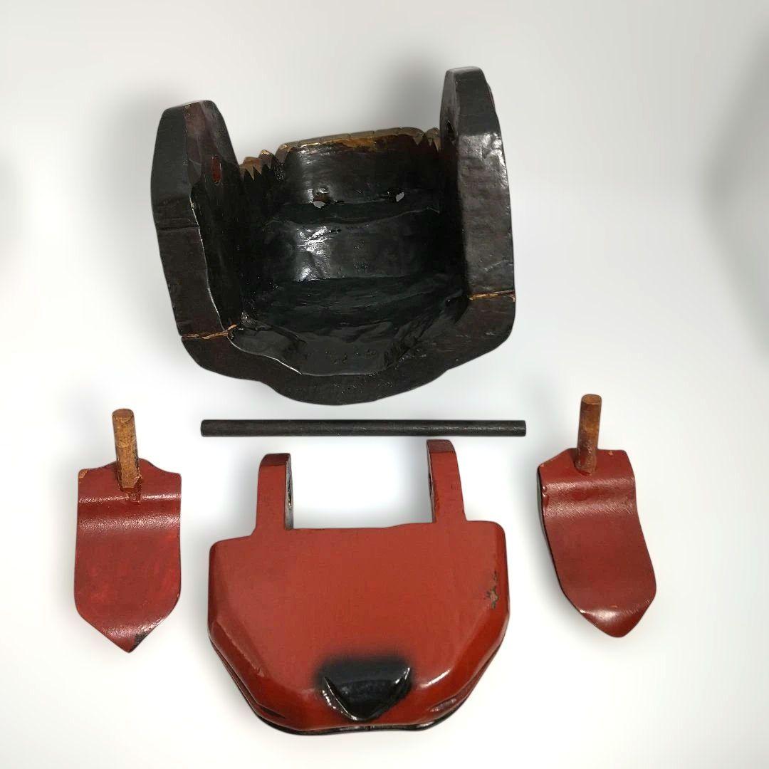 値下【希少な民芸品・美品】獅子頭 獅子舞