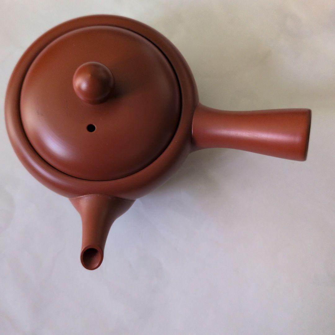 茶道具　煎茶用　小型急須　梅心名入　常滑焼