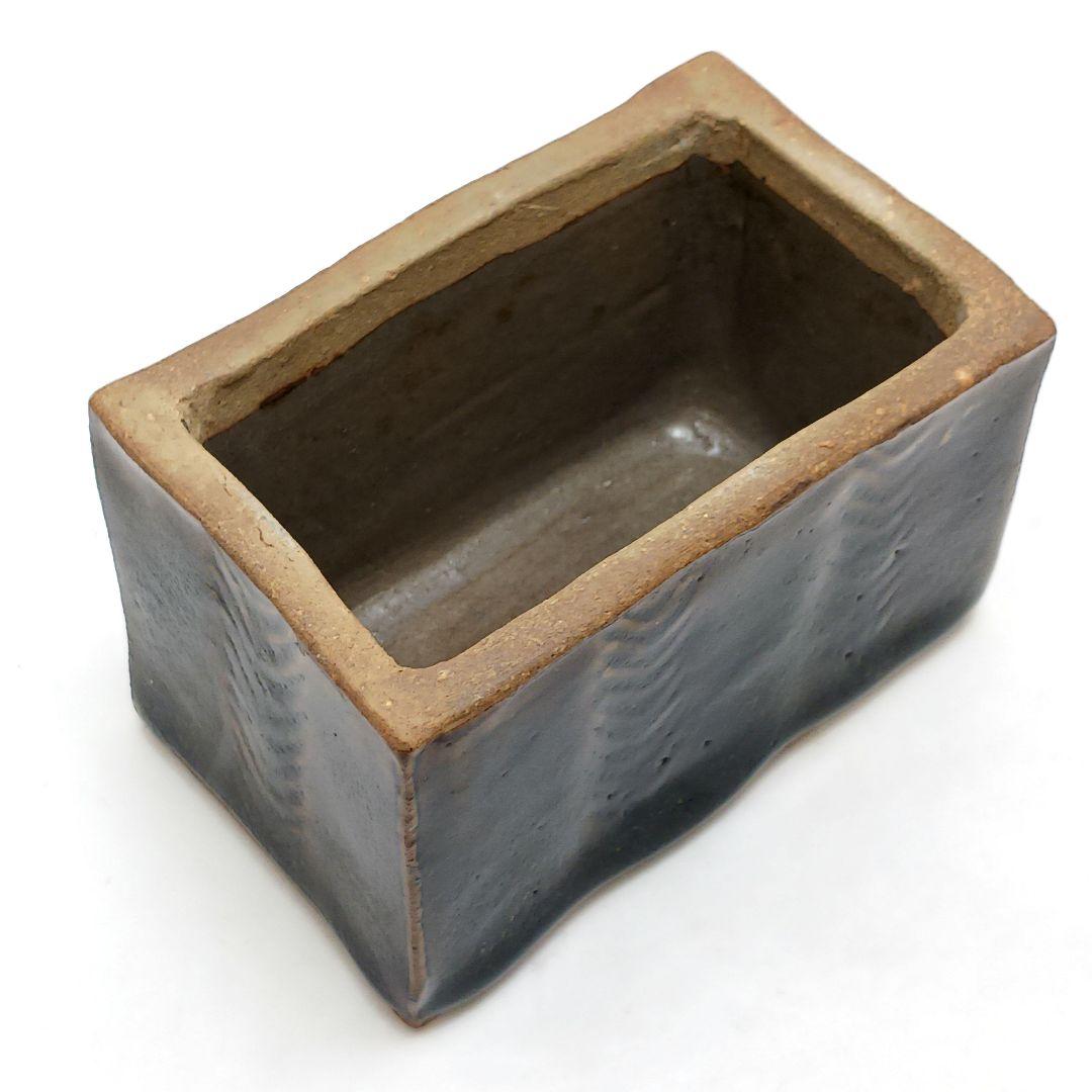 Y3440-2 会津焼？ 陶器 蓋物 横11㎝ 陶印あり