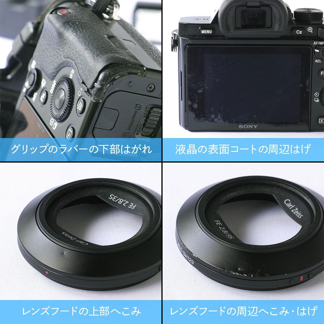 カメラとレンズのセット：①SONY α7S、②SONYツァイス35mmf2.8