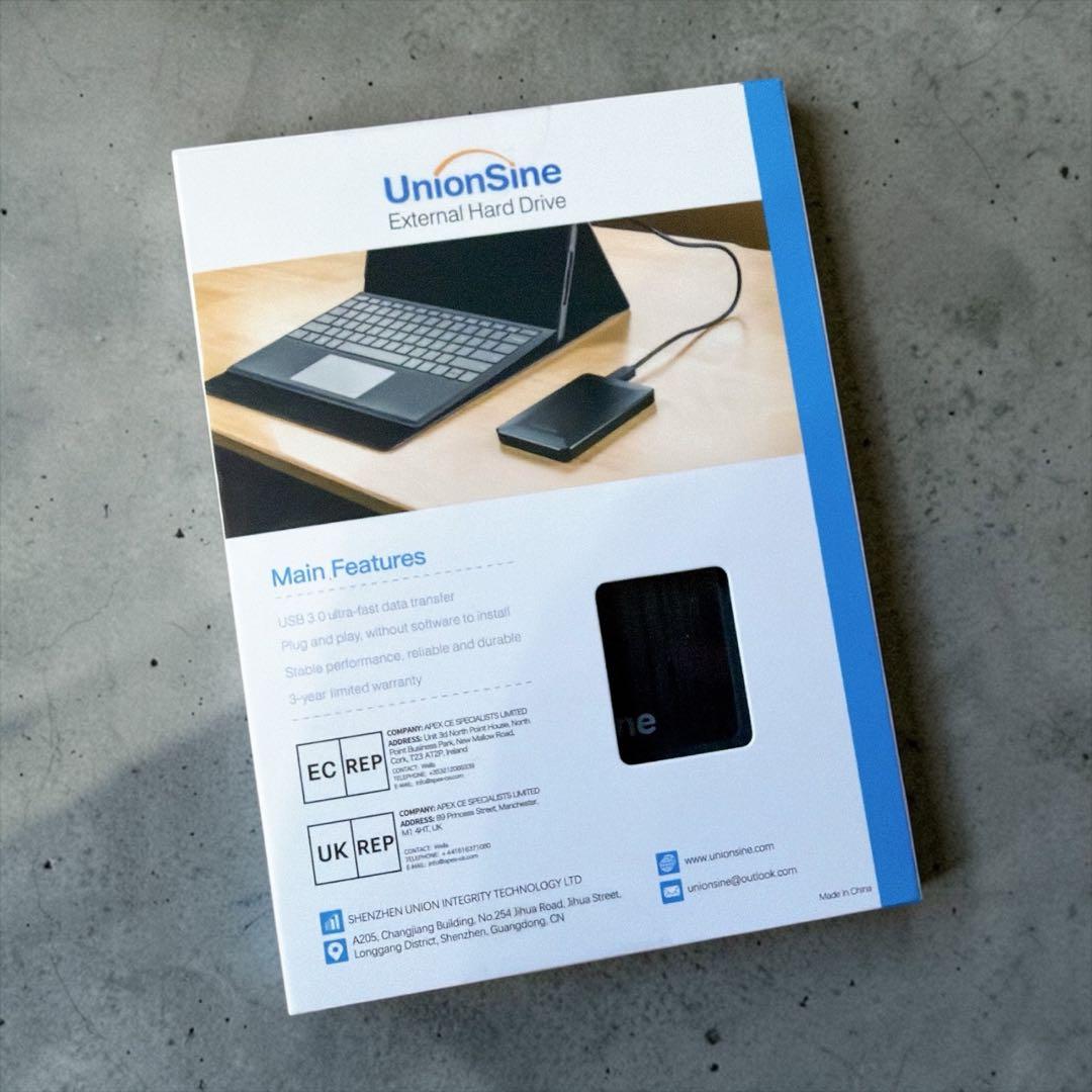 【新品未開封】外付けHDD 1TB USB3.0 高速転送 小型 軽量 超薄型