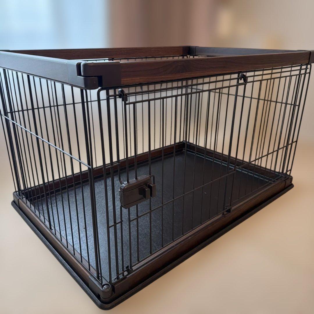 犬用ケージ ブラウン