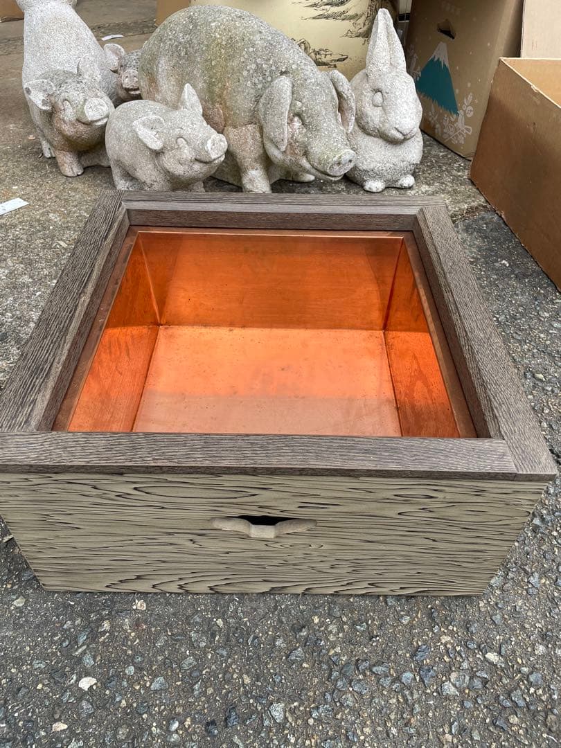 桑　置炉 置き炉 銅落とし 銅おとし 茶道具 茶室 茶道 炉縁つき