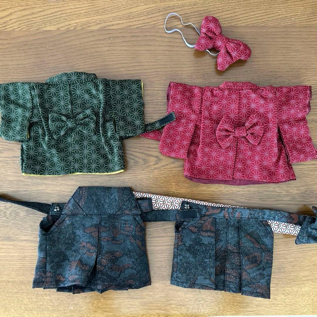 B98 ダッフィー &シェリーメイ ハンドメイド　袴ペアコスチューム
