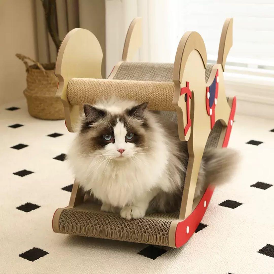新品　ポニー型の猫用爪とぎ
