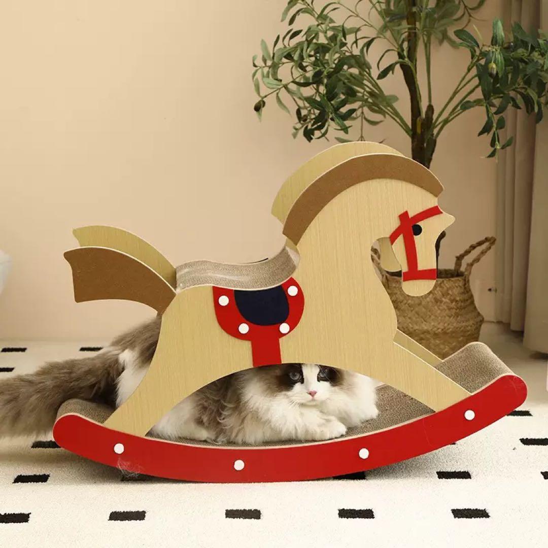 新品　ポニー型の猫用爪とぎ