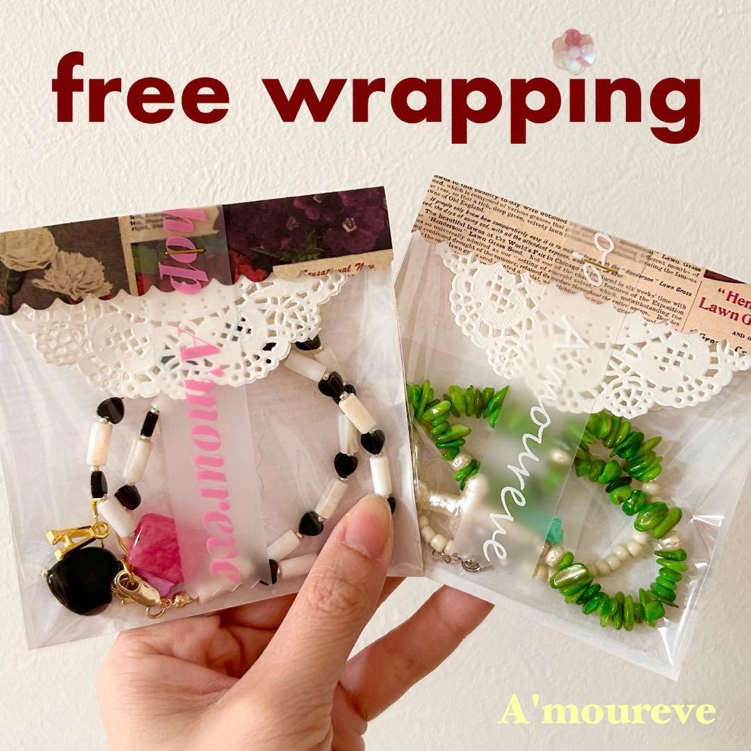 no.455／a'moureveビーズネックレス　ハンドメイド　韓国　古着